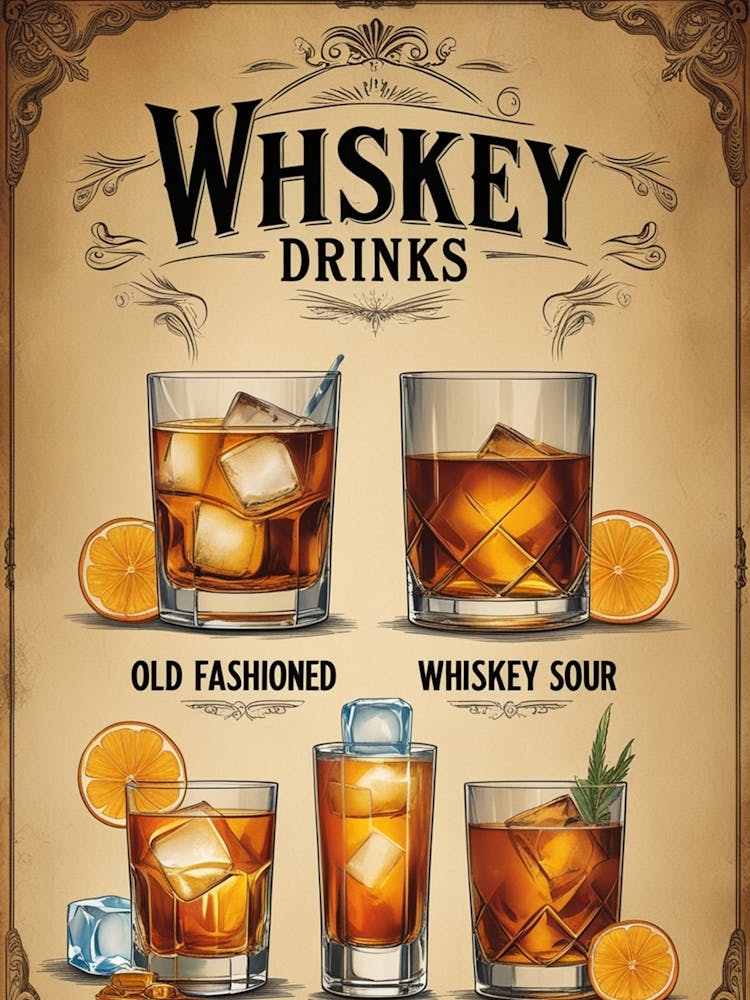 Whiskey Drinks Poster 8