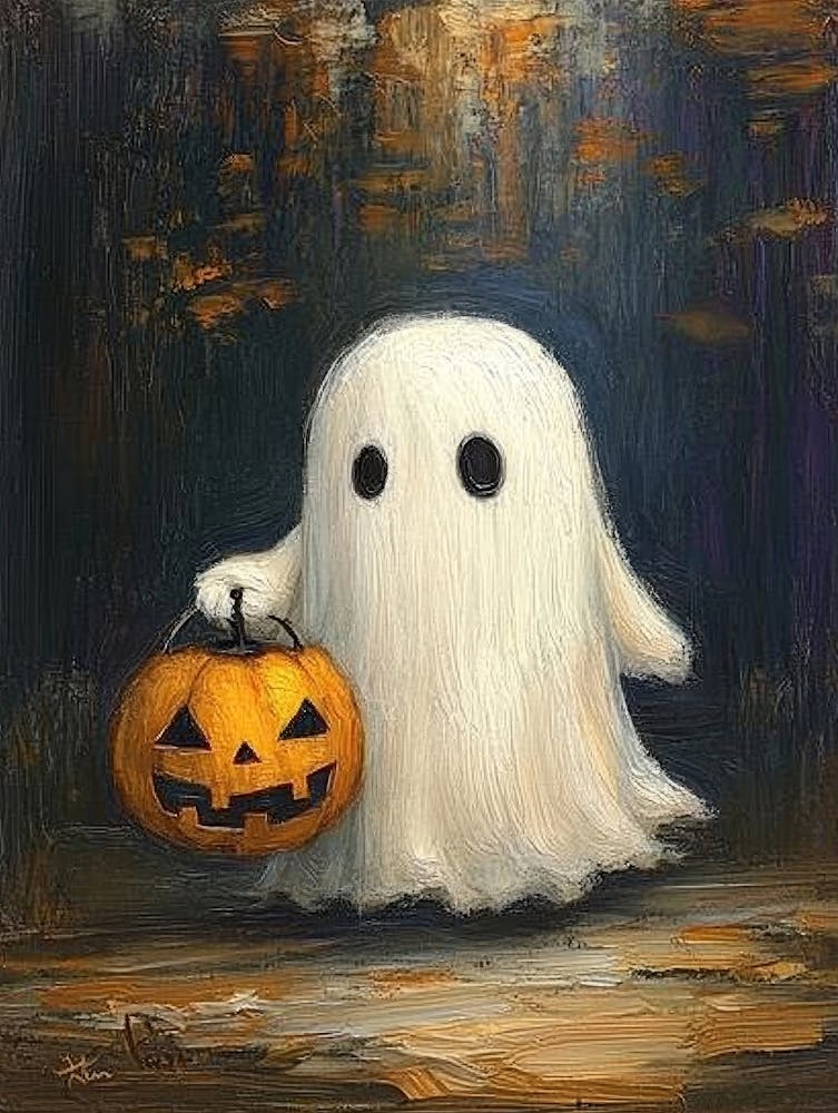 Ghost With Pumpkin