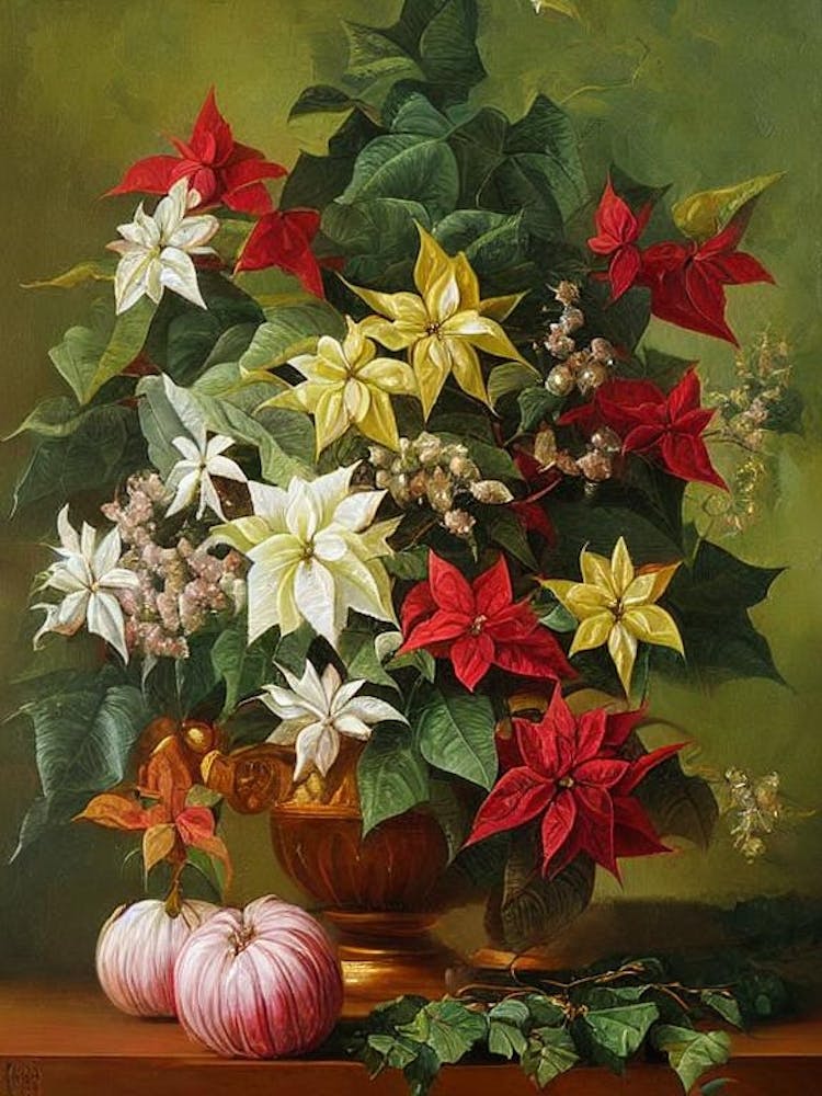 Poinsettia Painting 1 Flower