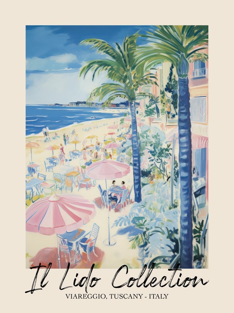Viareggio, Toskana Italien Il Lido Collection Strandclub-Plakat 2