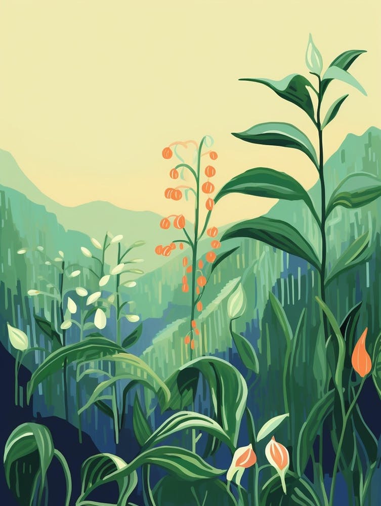 Boho Wildflower Painting Solomons Seal 3