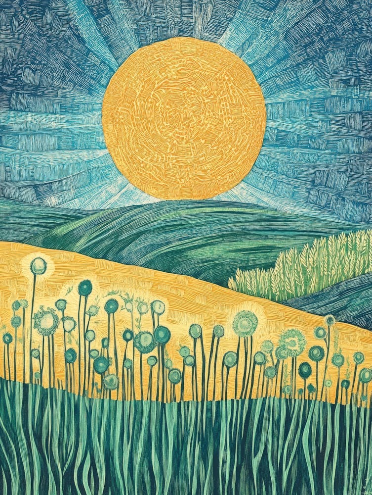 Field Of Dandelions