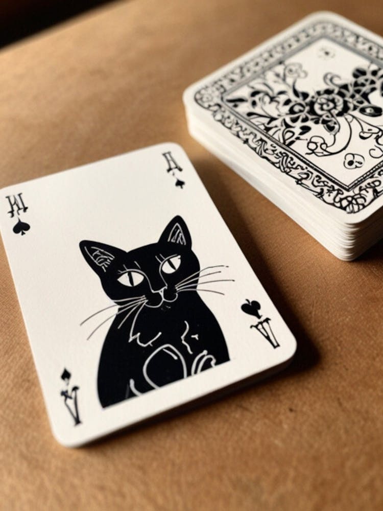 Chat Noir Cartes à Jouer 1