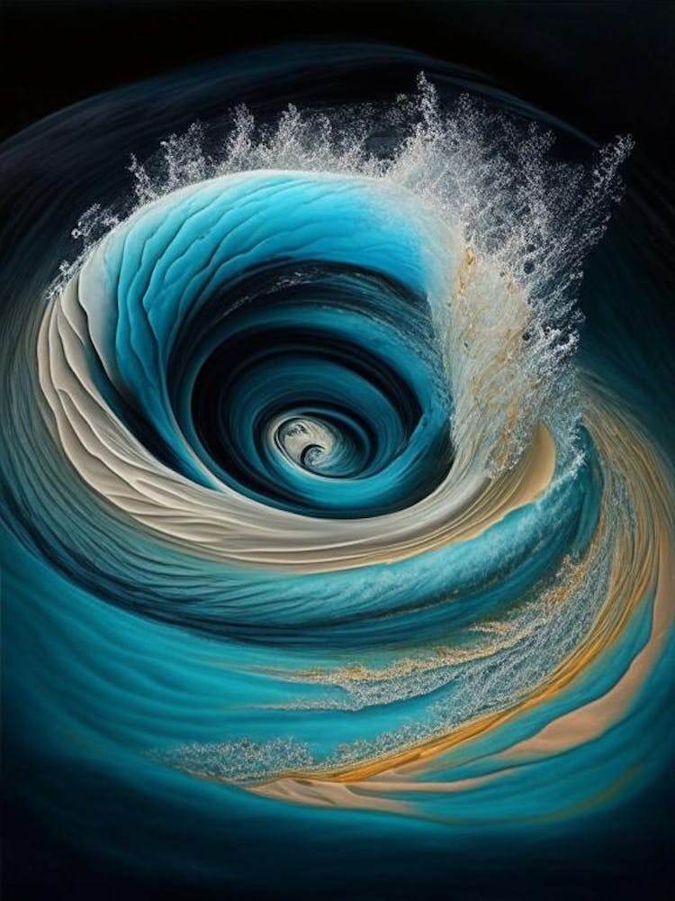 Whirlpool Water Waterscape Crayon 1