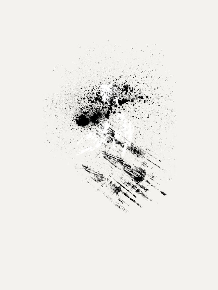 Splatter Painting In Black And White