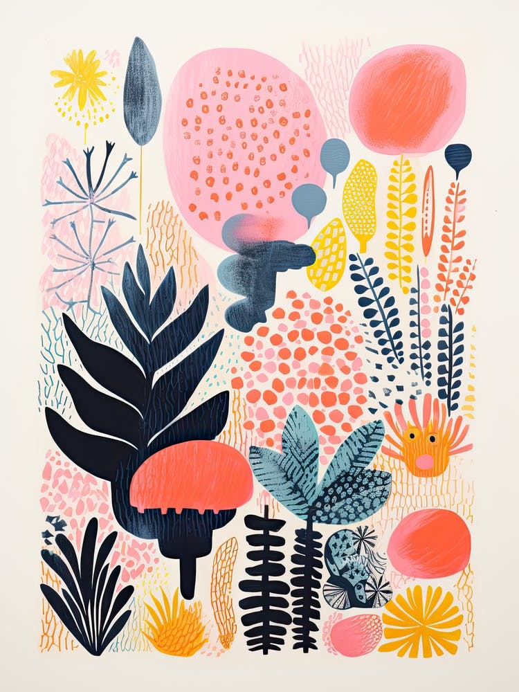 Humboldt Botanical Gardens Abstrakt Riso-Stil 2