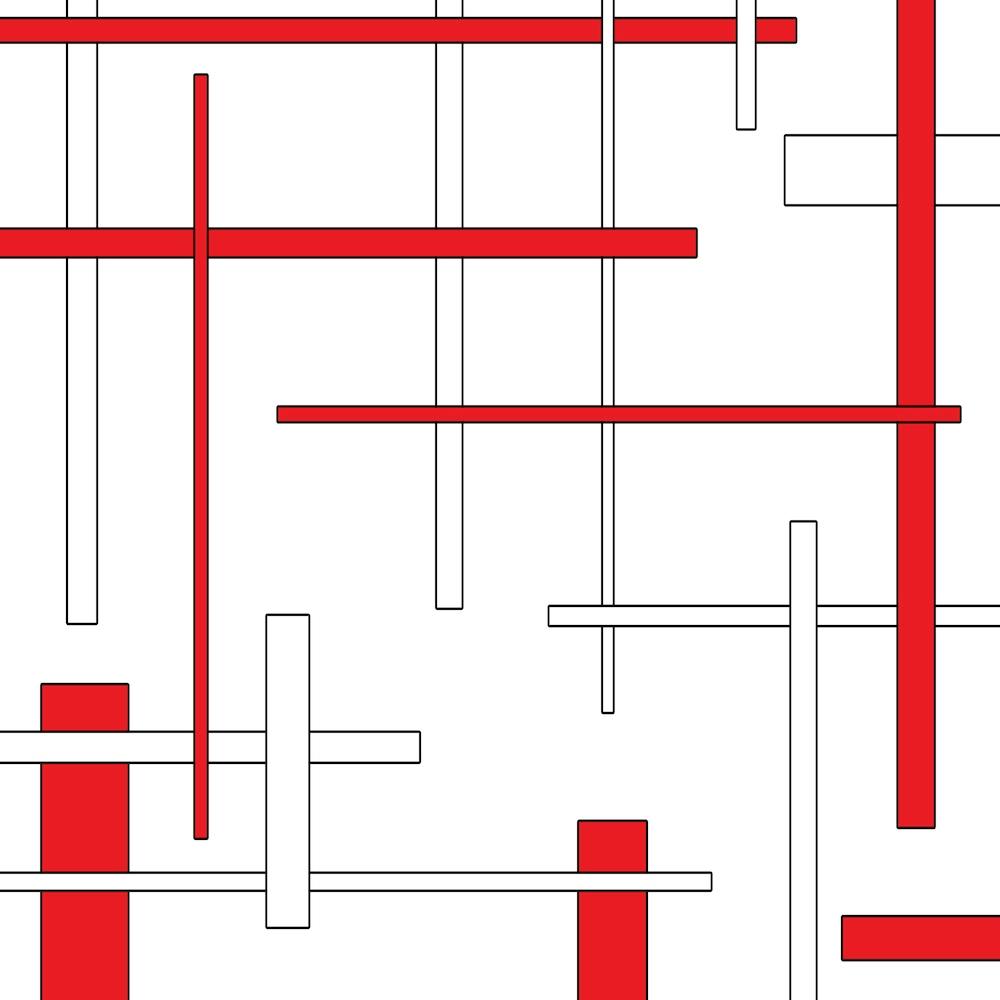 Abstract Red And White Pattern 1