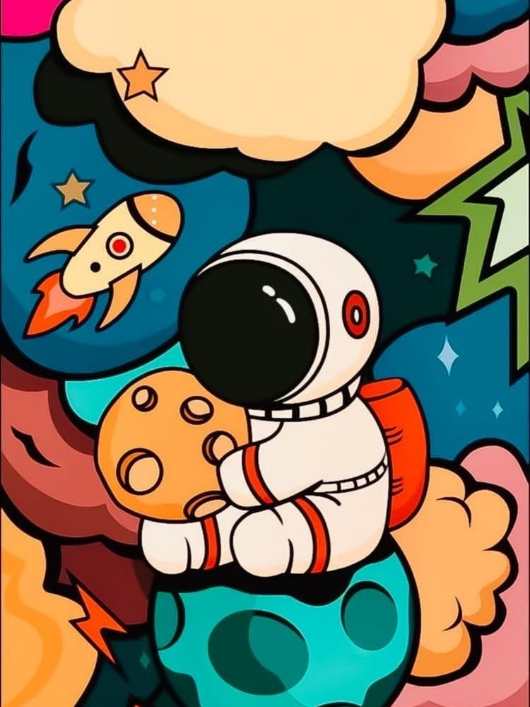 Cute Cartoon Astronaut