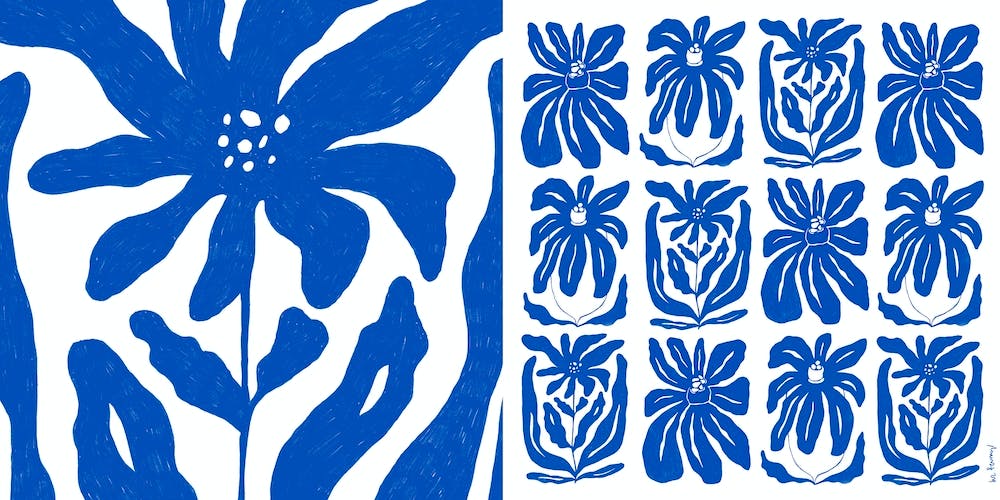 Blue Flower Collection 4