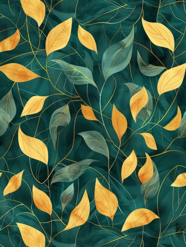 Autumn Leaves Seamless Pattern 3