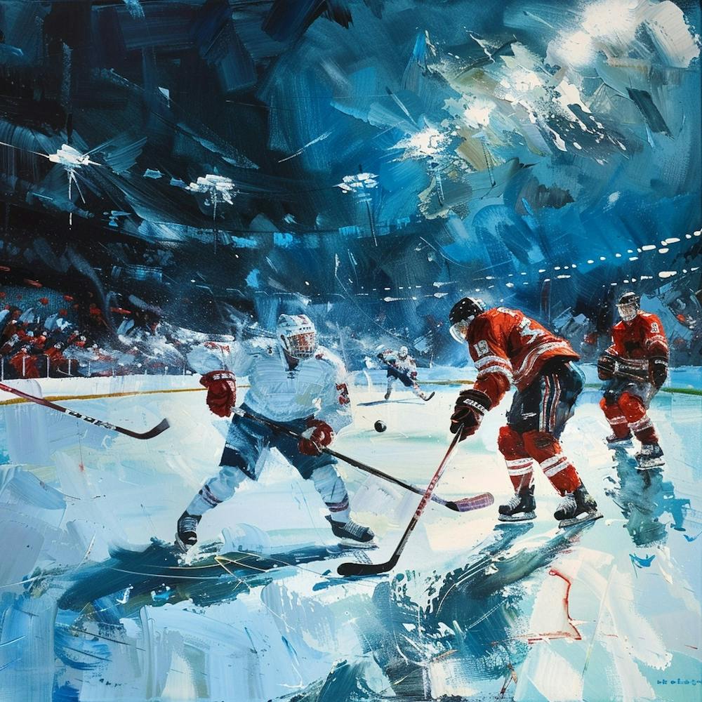 A Ice Hockey Match Oil Painting Illustration 1718701190 1