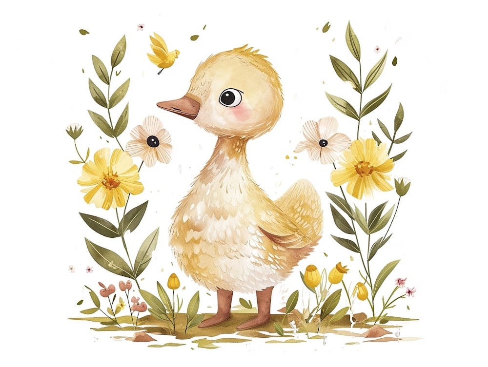 Little Floral Goose 1