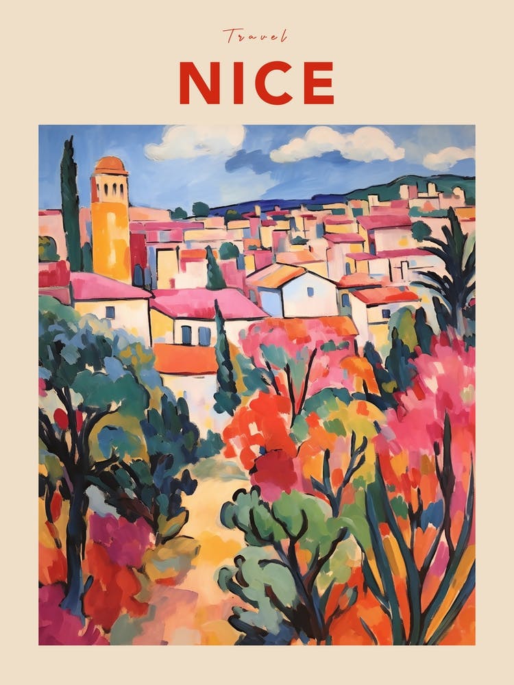 Nice France 8 Fauvist Travel Poster