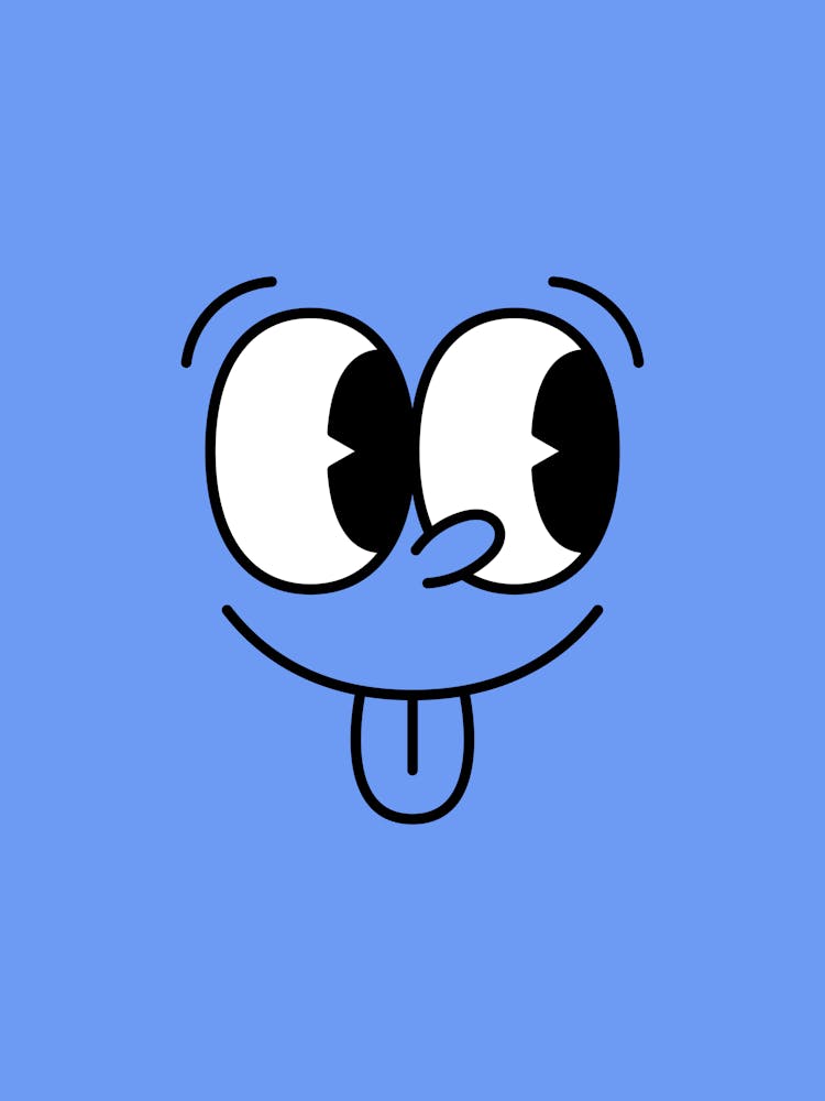 Purple Funny Face Living Room Art