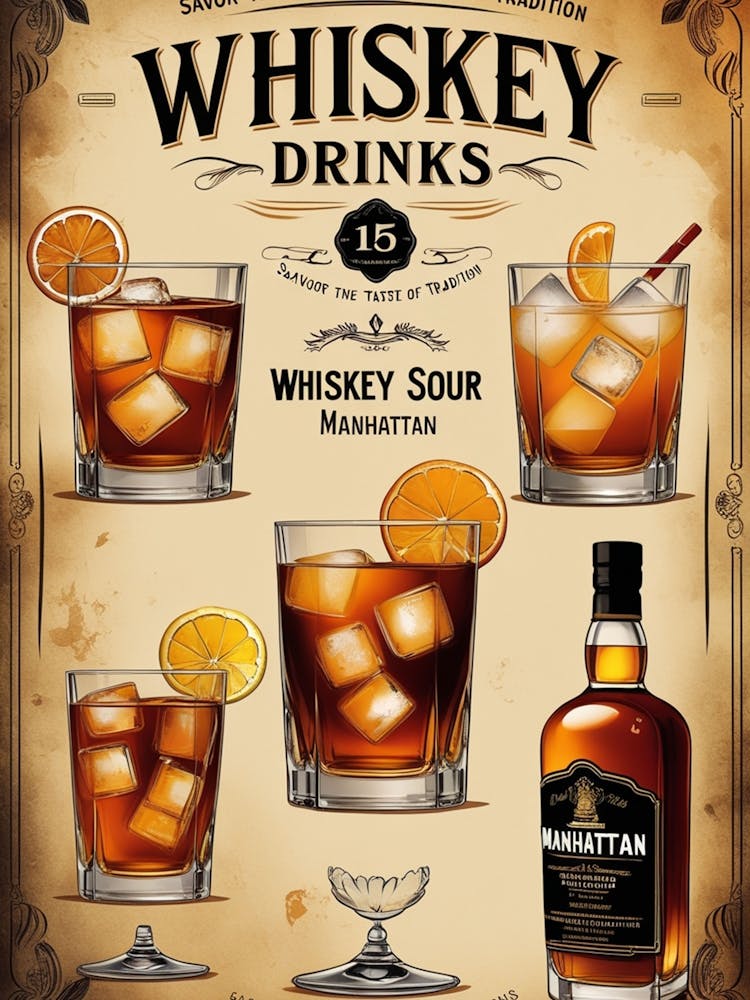 Whiskey Drinks Poster 4
