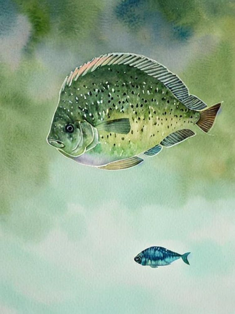 Giant Ocean Sunfish II Storybook Watercolour
