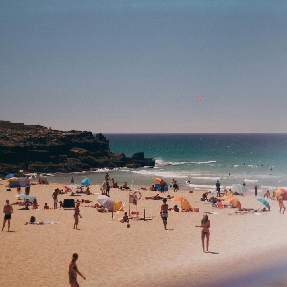 Day At The Beach Vintage Vibes, Portgual  Colour Summer Travel Photography Square