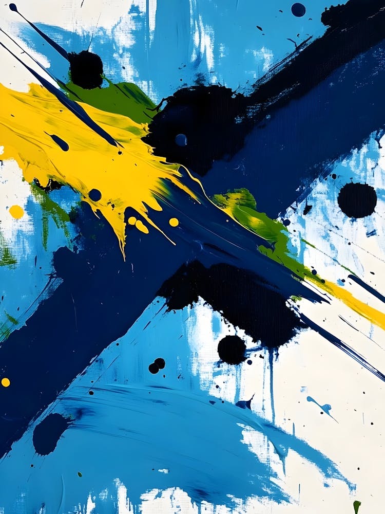 Blue And Yellow Splatters