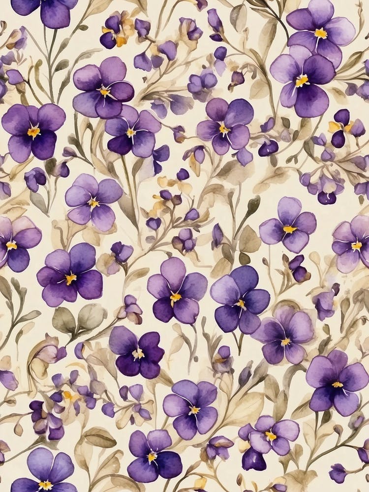 Purple Pansies