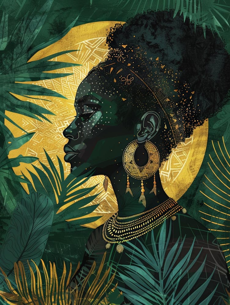 African Woman In The Jungle 1
