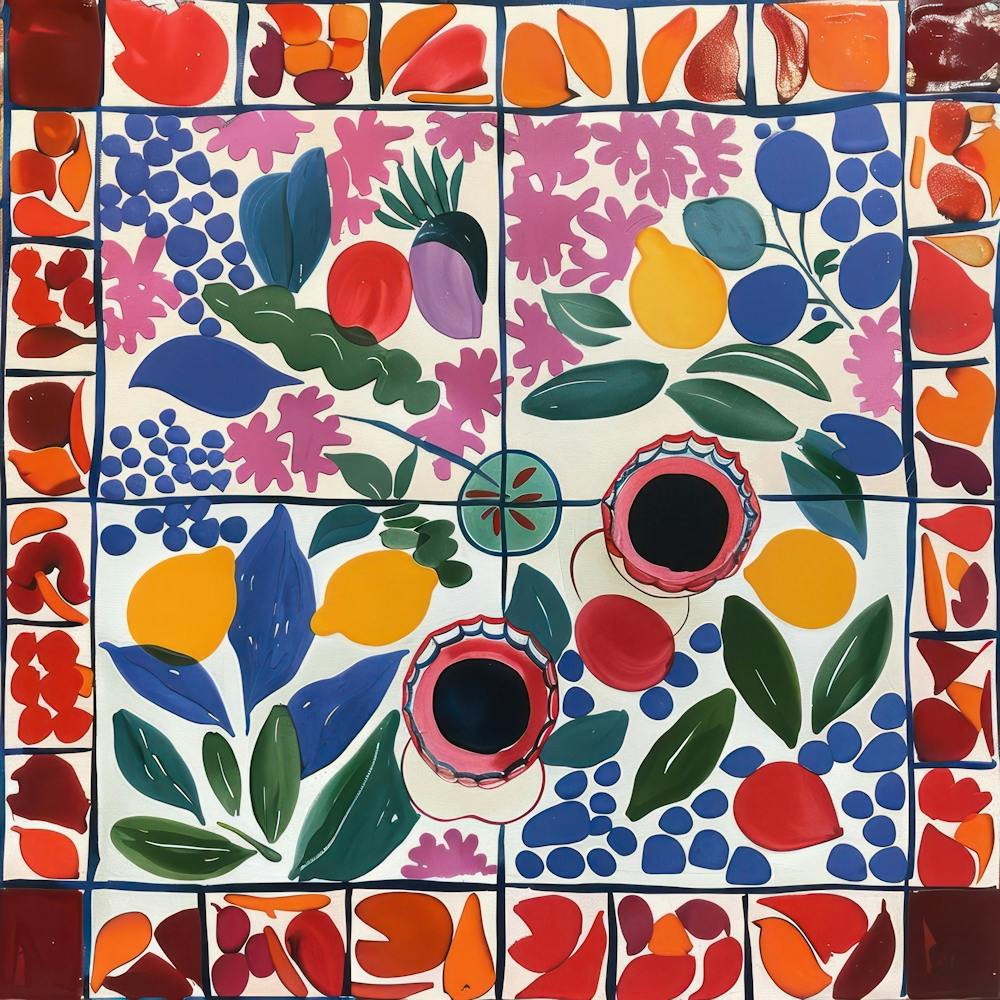 Table With Wine Matisse Style 3