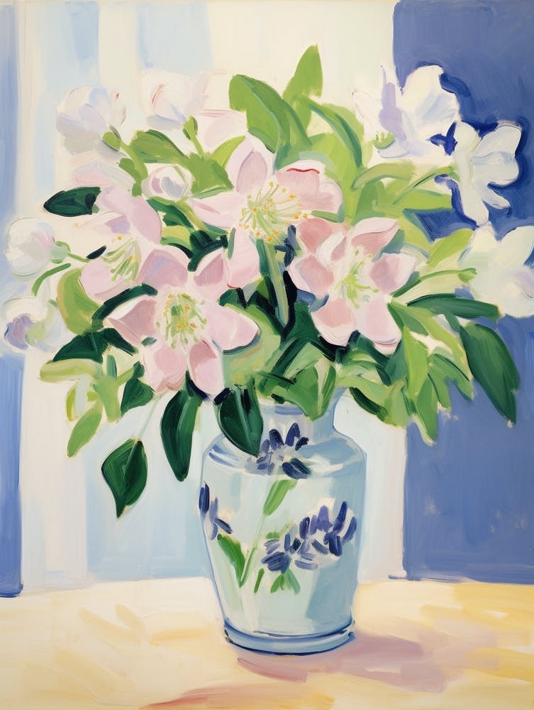 A Vase With Hellebore, Flower Bouquet 1