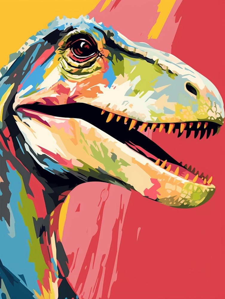 Colourful Dinosaur Deinonychus 1