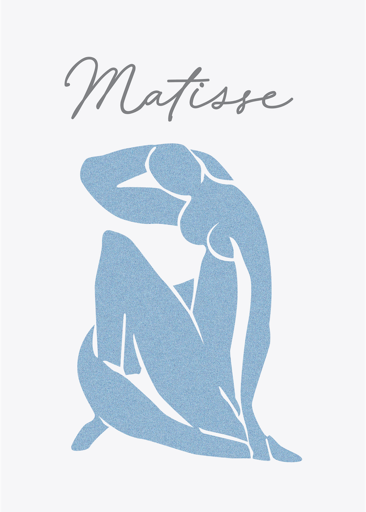 BLUE NUDE | MATISSE DIGITALE VERSION | POP ART WORLD 2023 Vektorillustration| www.popart.world