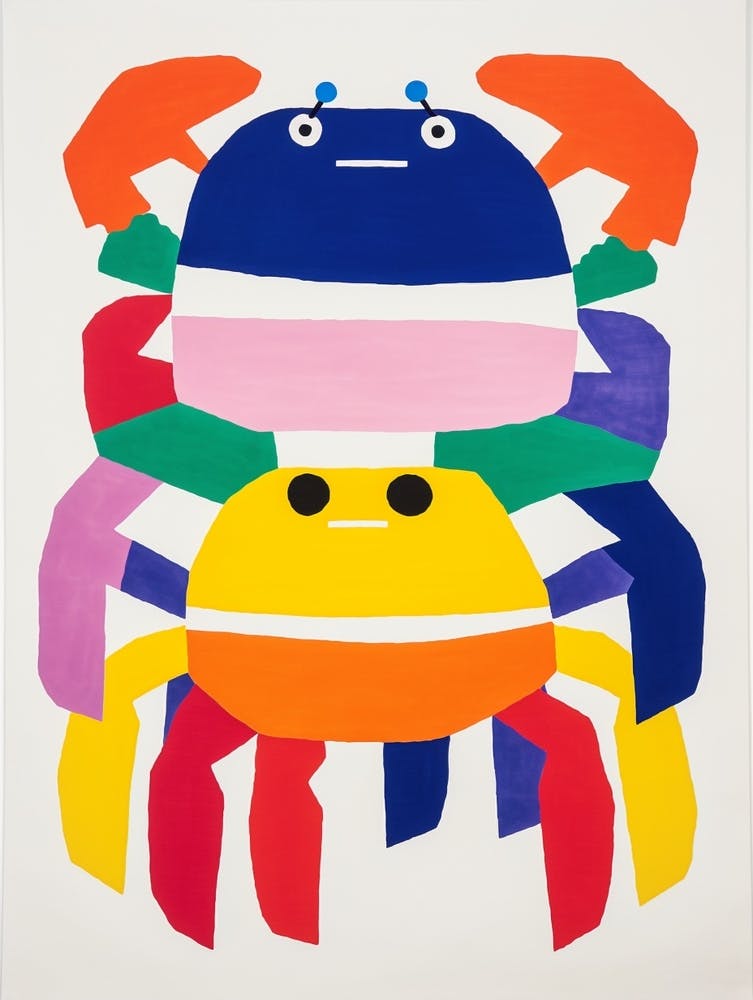 Colourful Kids Animal Art Crab 3