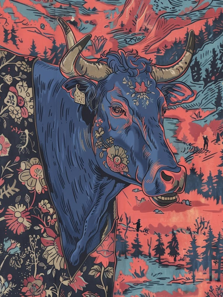 Cow In The Forest