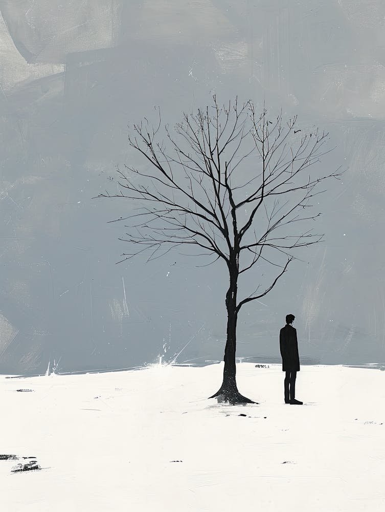 Winter Lone Tree, Minimalism