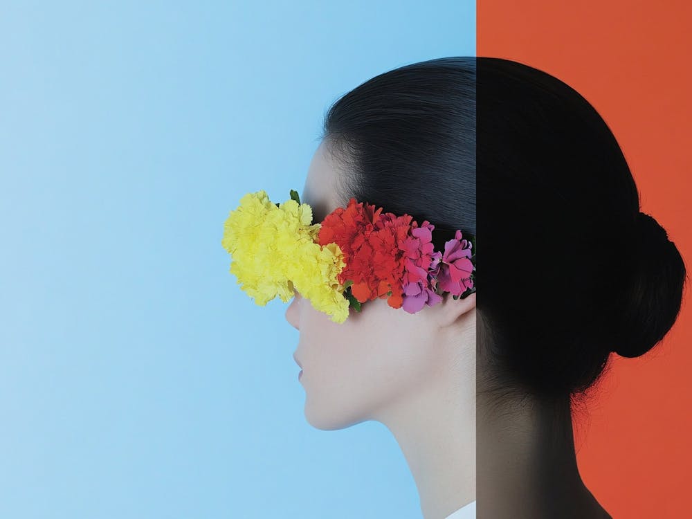 Portrait Of A Woman With Flowers 3