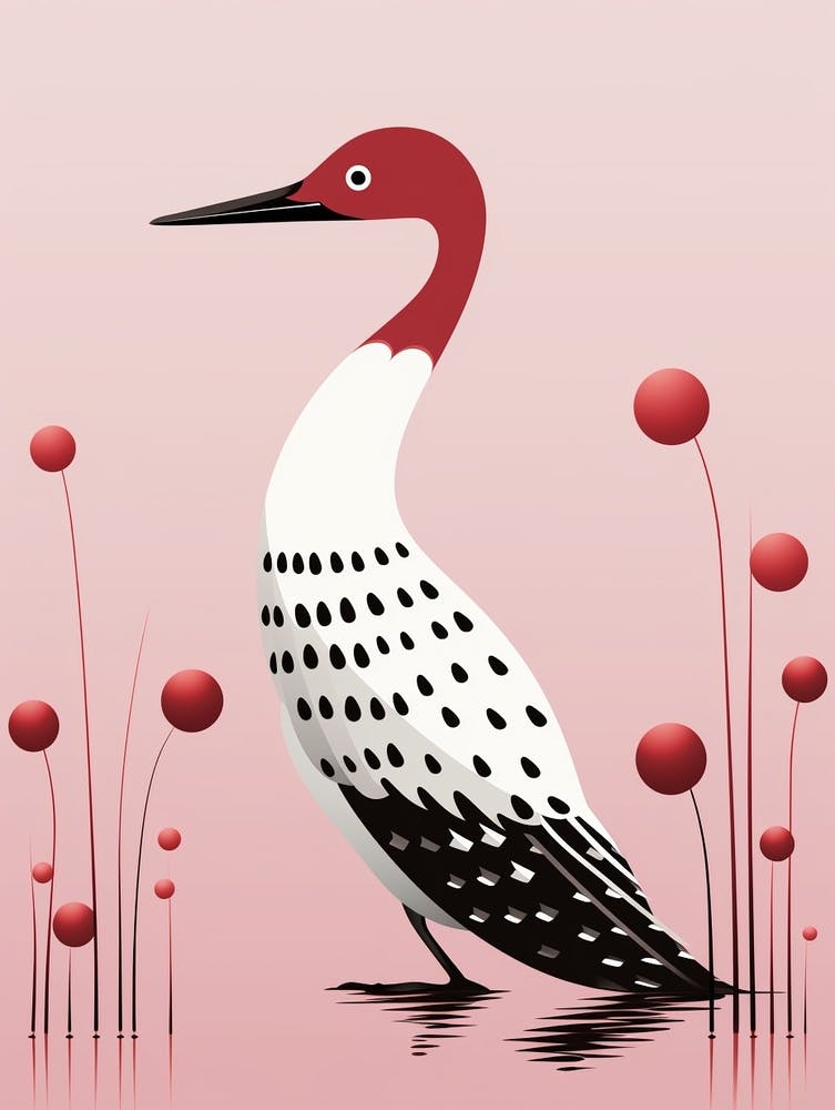 Minimalistische Eistaucher 2 Illustration