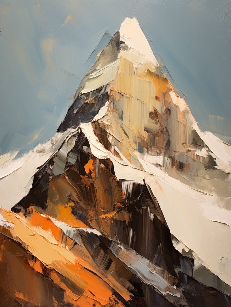 K2 Pakistan China 1 Mountain Painting