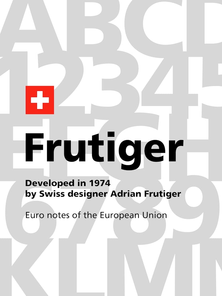 Frutiger font, 1974 — design typography poster 1