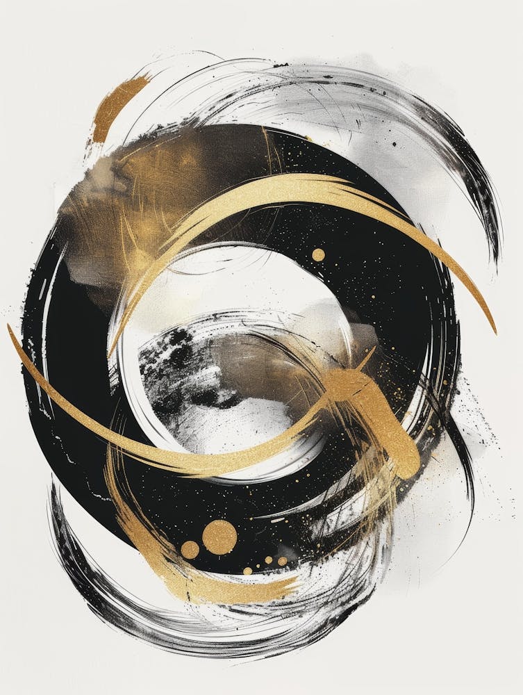 Gold And Black Canvas Print 36