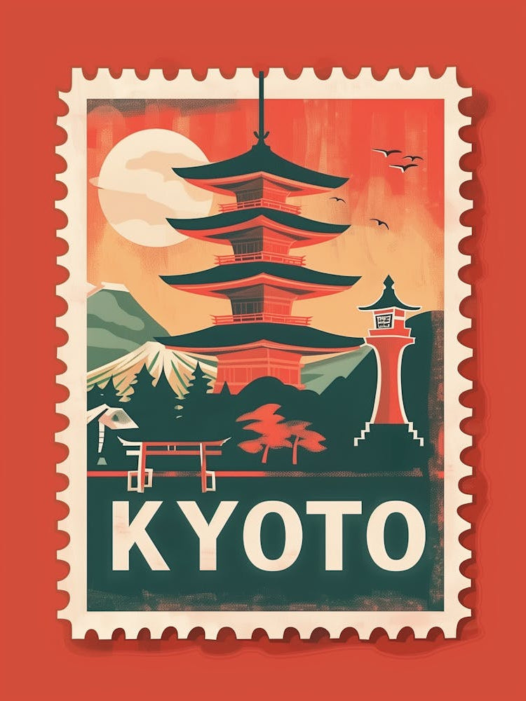 Postage Stamp Of Kyoto