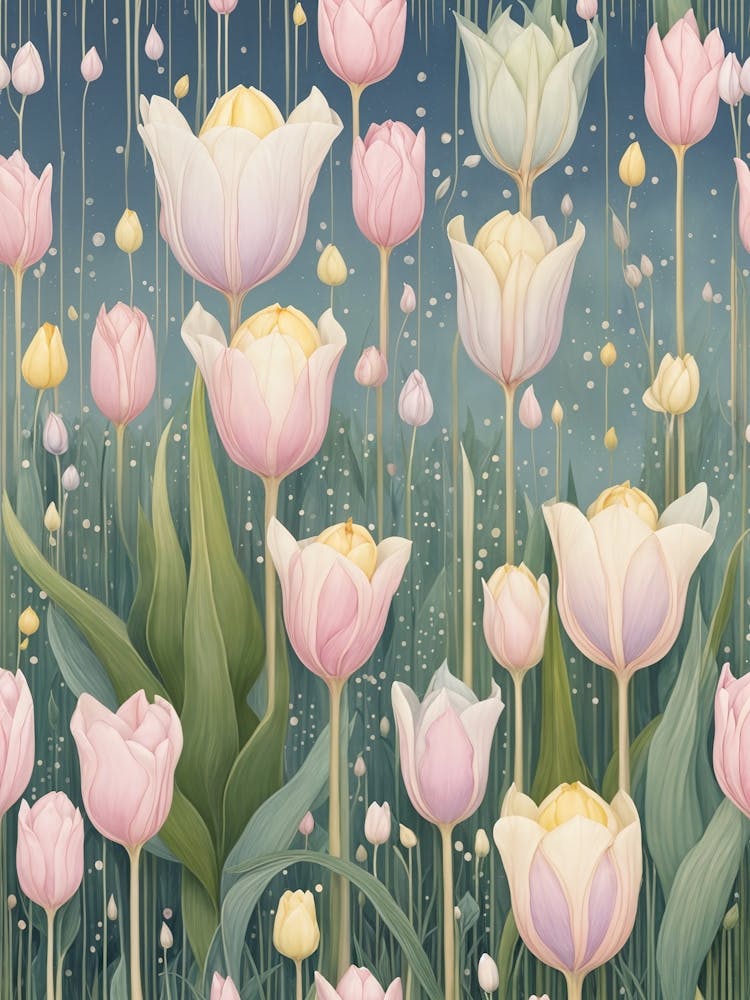 Tulips Dance At Night