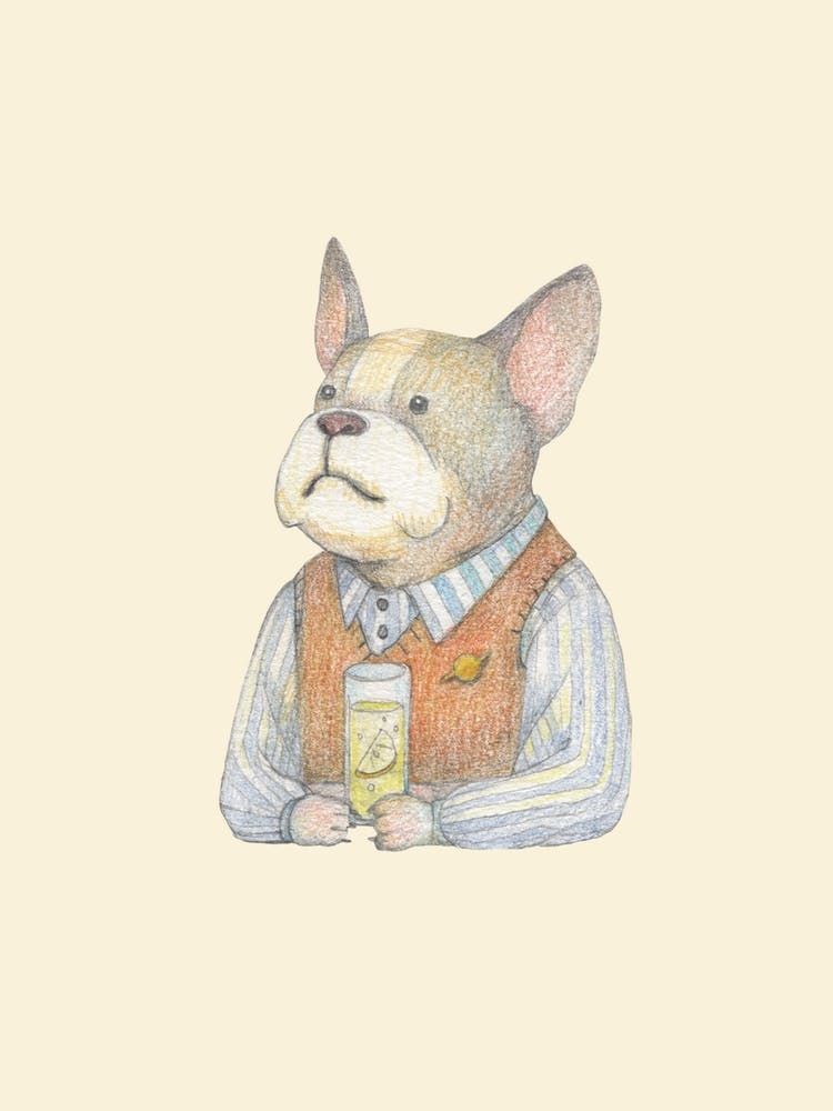 French Bulldog And Gin Tonic