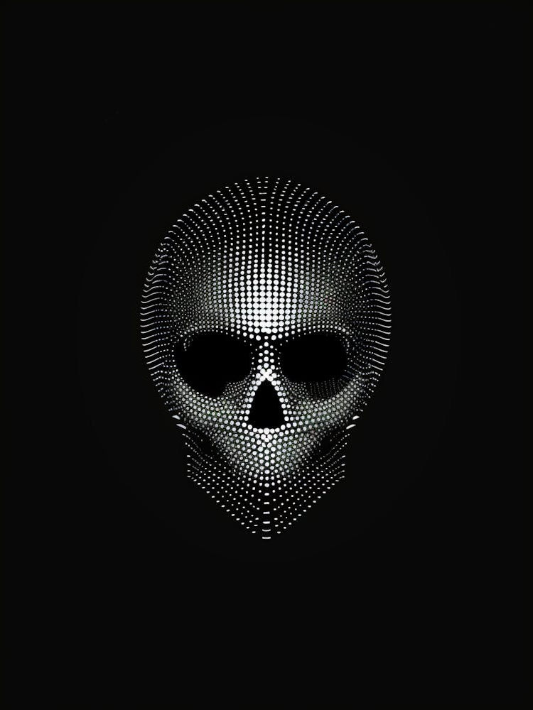 Skull On A Black Background
