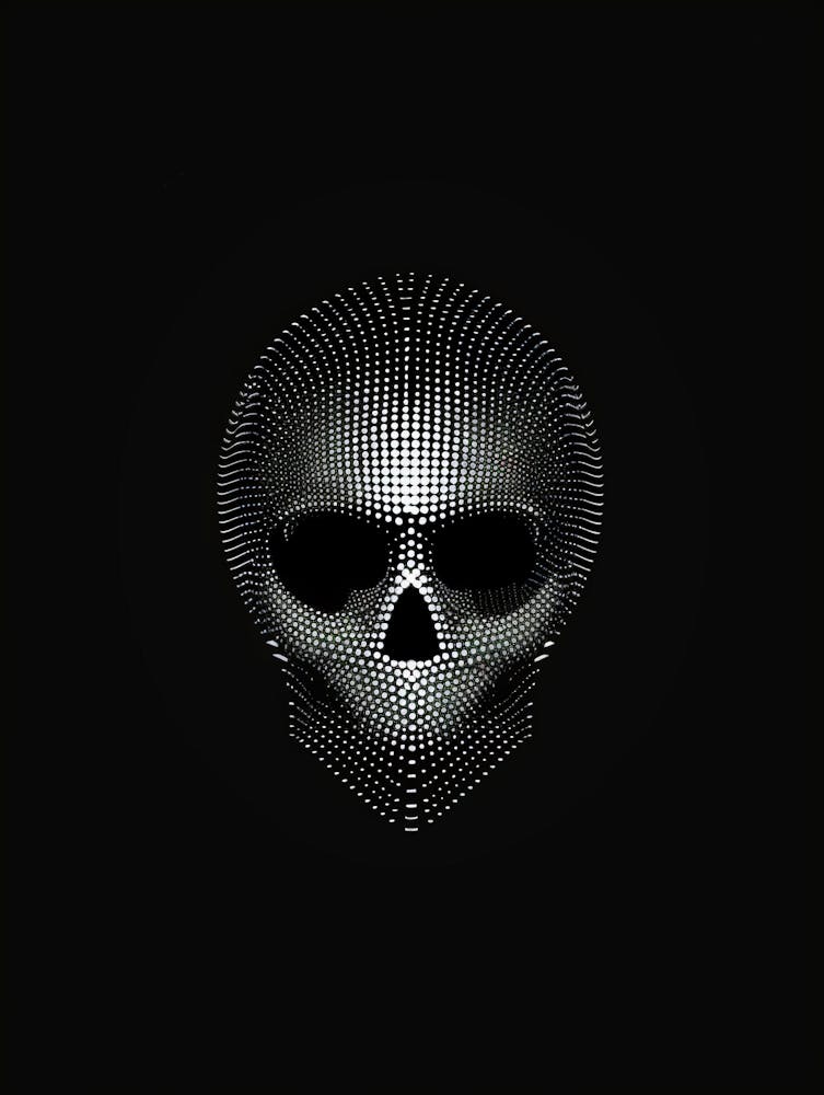 Skull On A Black Background