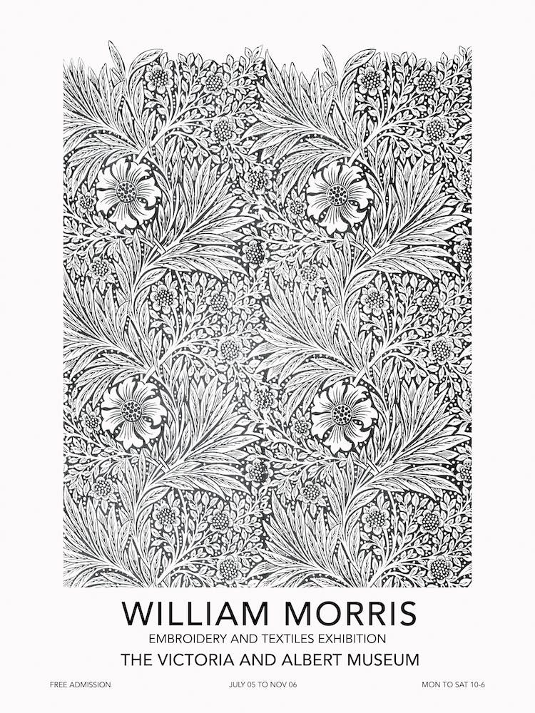 Marigold Chintz Exhibition Poster, William Morris 