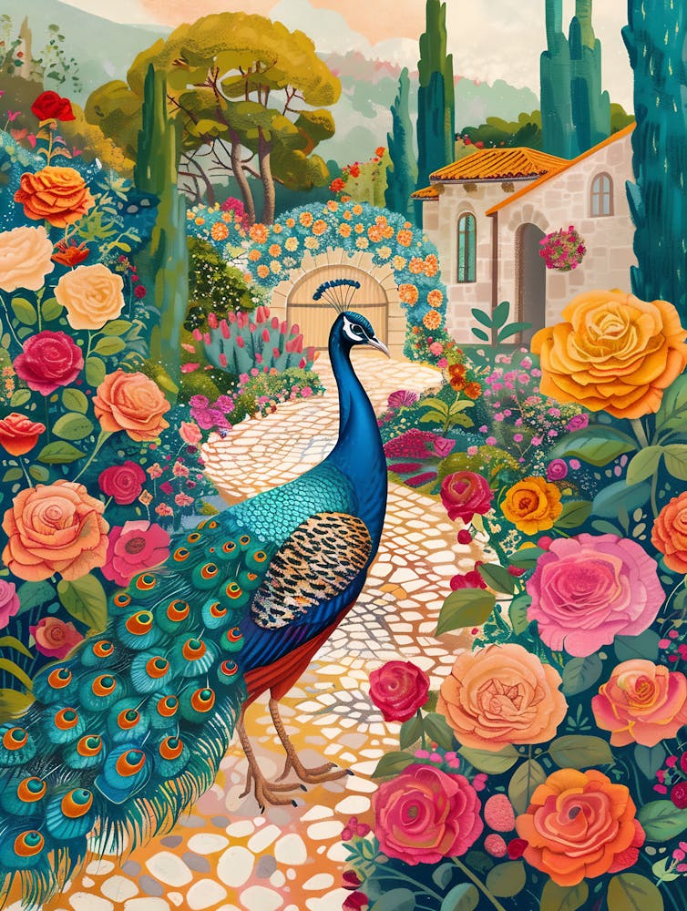 Peacock In The Garden