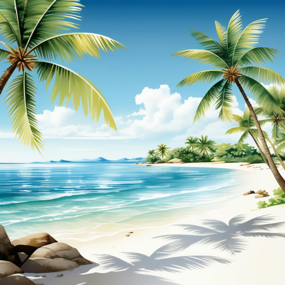 Palm Trees On The Beach 2