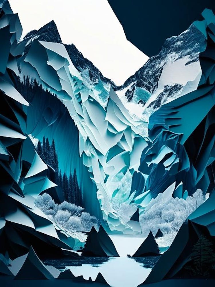 Jostedalsbreen National Park Norway Cut Out Paper 1