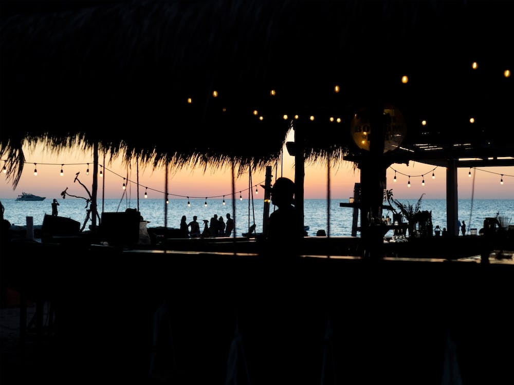 Happy Hour During Sunset On Holbox Island Mexico