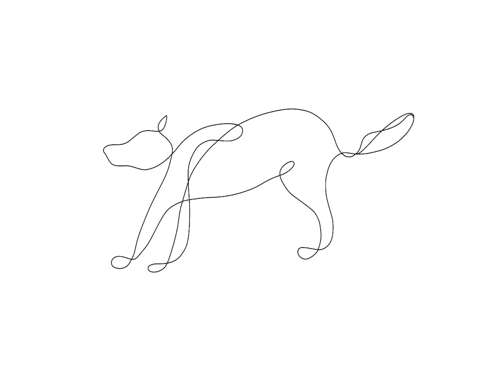 Line Drawing Of A Dog