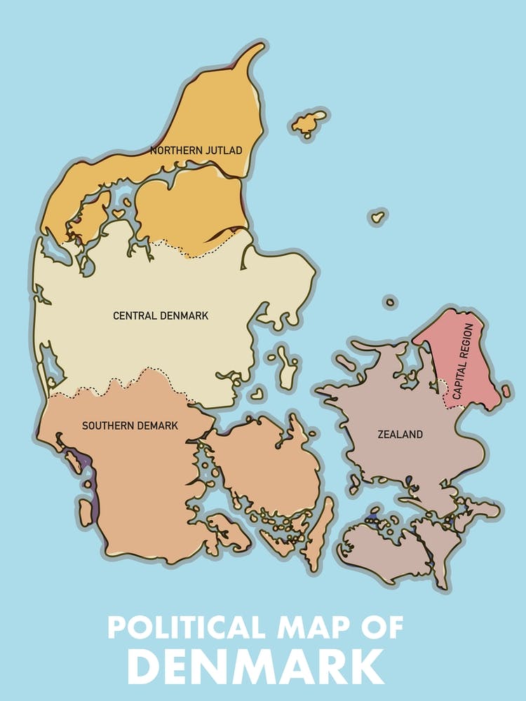 Political Map Of Denmark