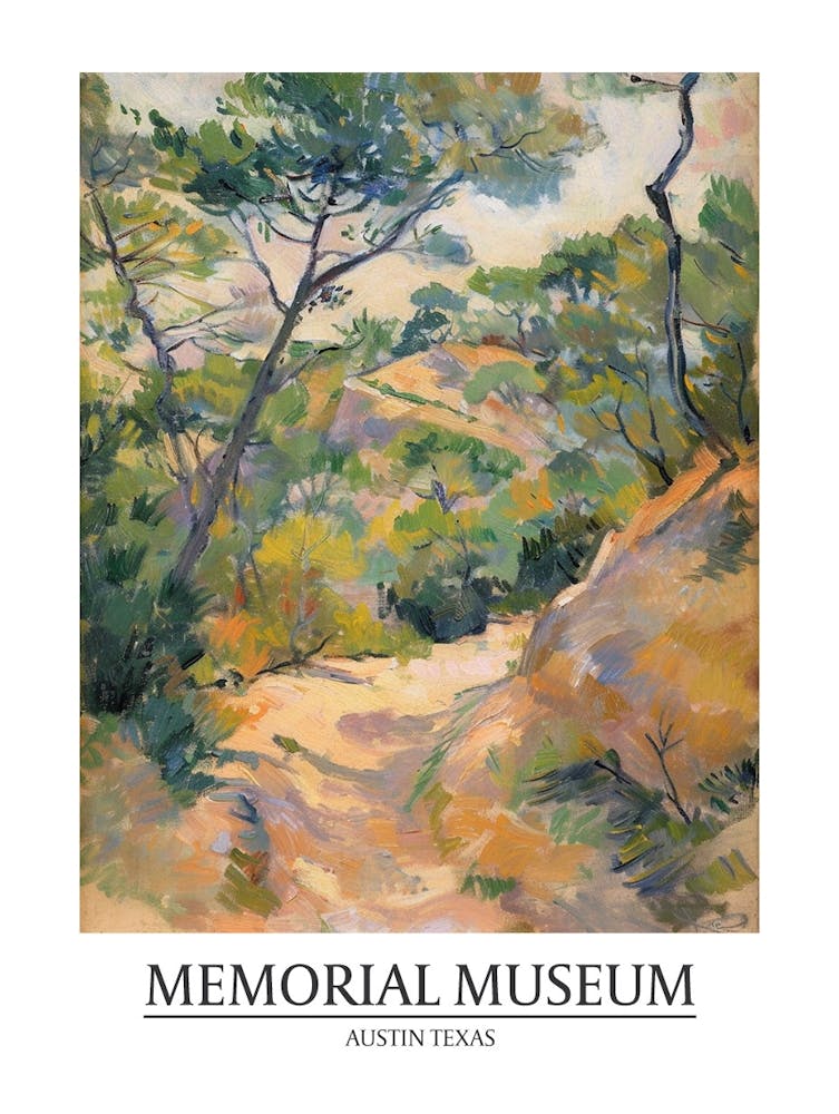 Memorial Museum Austin Texas Oil Painting 3 Poster
