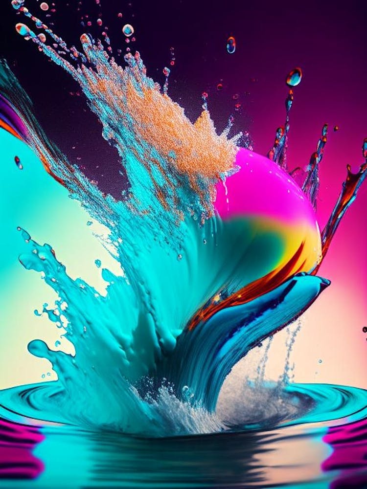 Splashing Water Waterscape Pop Art Photography 1